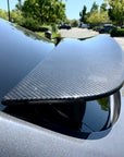 Model X Spoiler Overlay - Real Molded Carbon Fiber