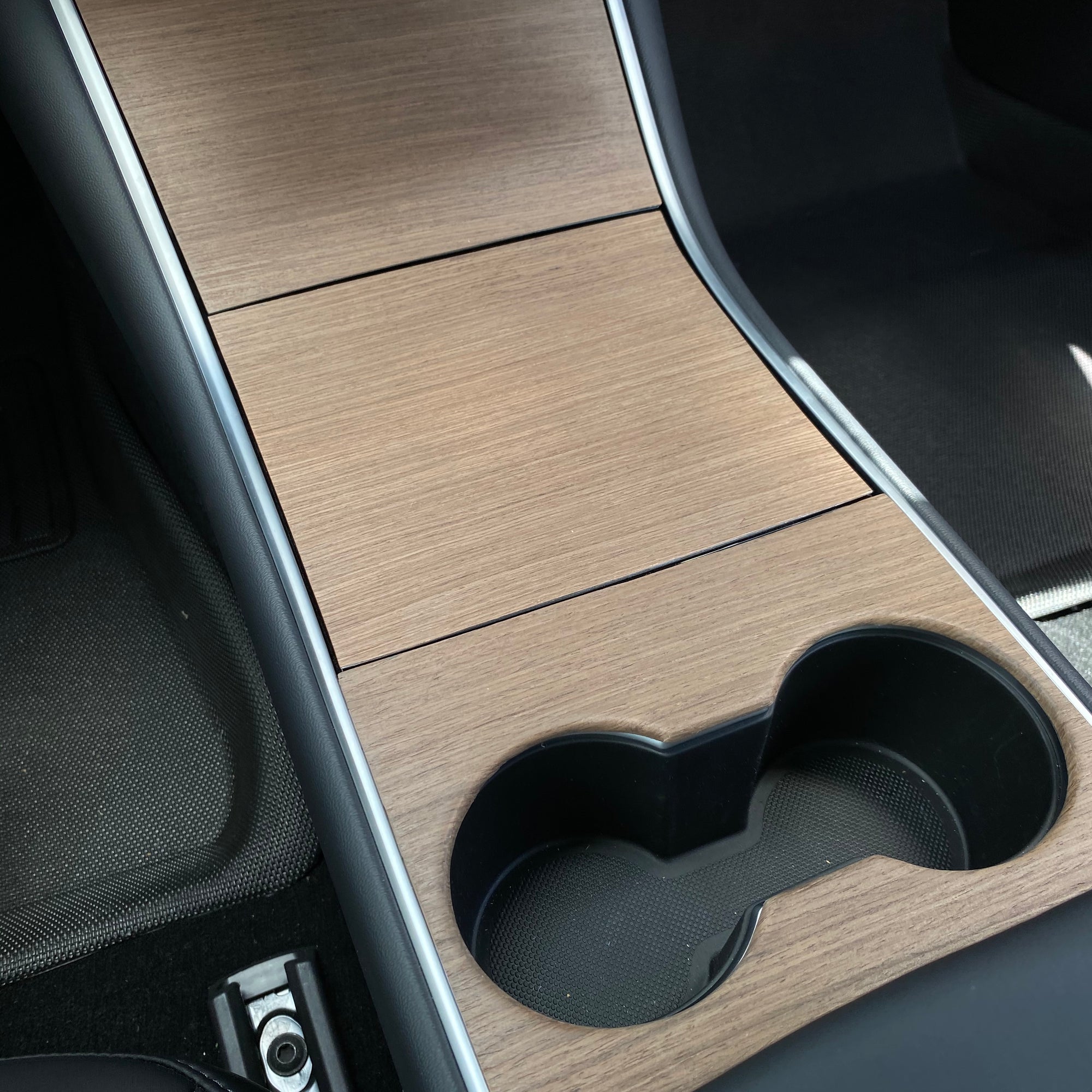 Model 3 &amp; Y Center Console Overlays (Gen. 1) - Real Open-Pore Wood Veneers