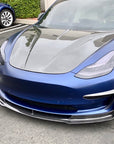 2017-2023 | Model 3 Viento Aero Front Lip - Real Molded Carbon Fiber