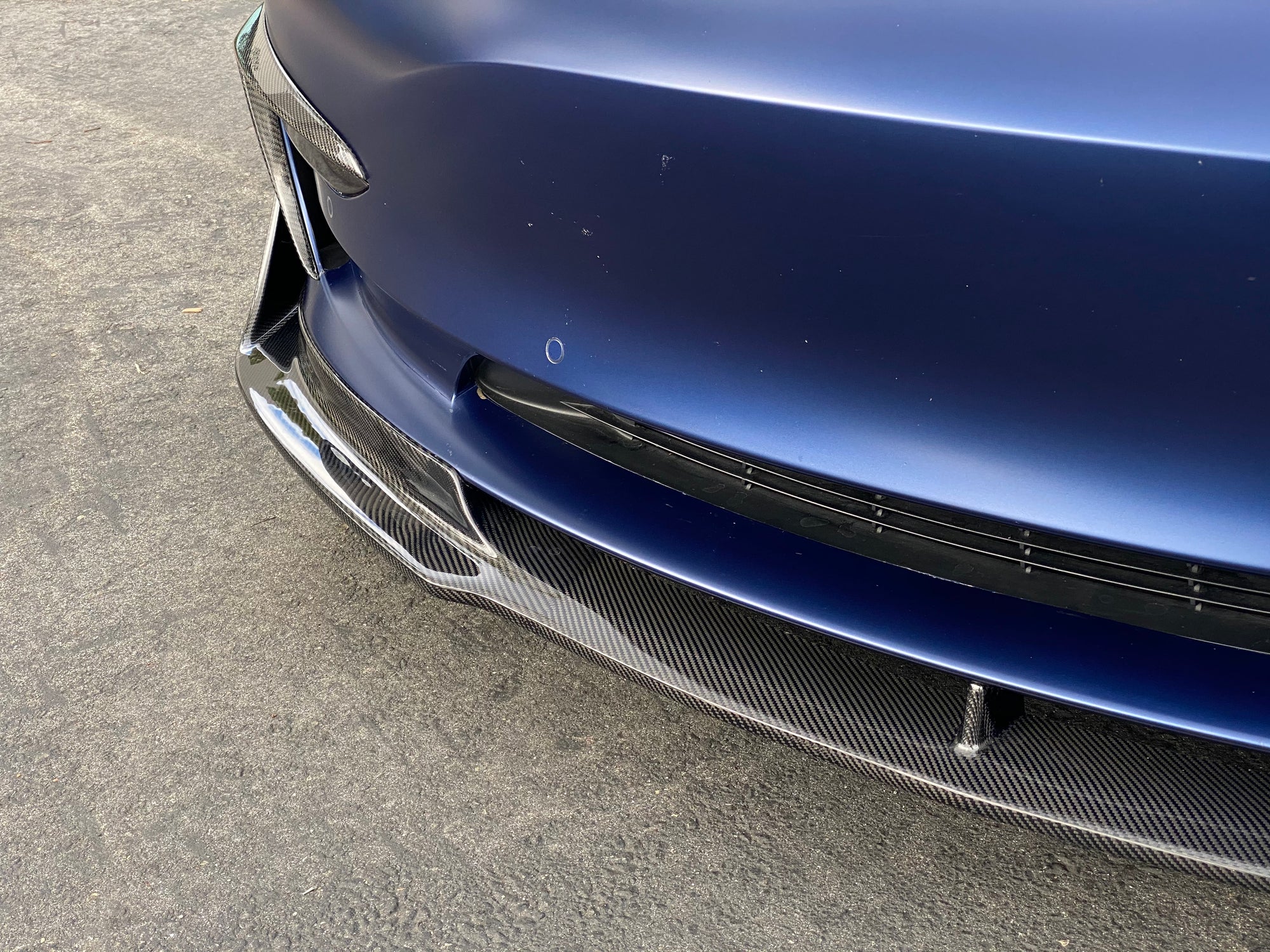 2017-2023 | Model 3 Viento Aero Front Lip - Real Molded Carbon Fiber