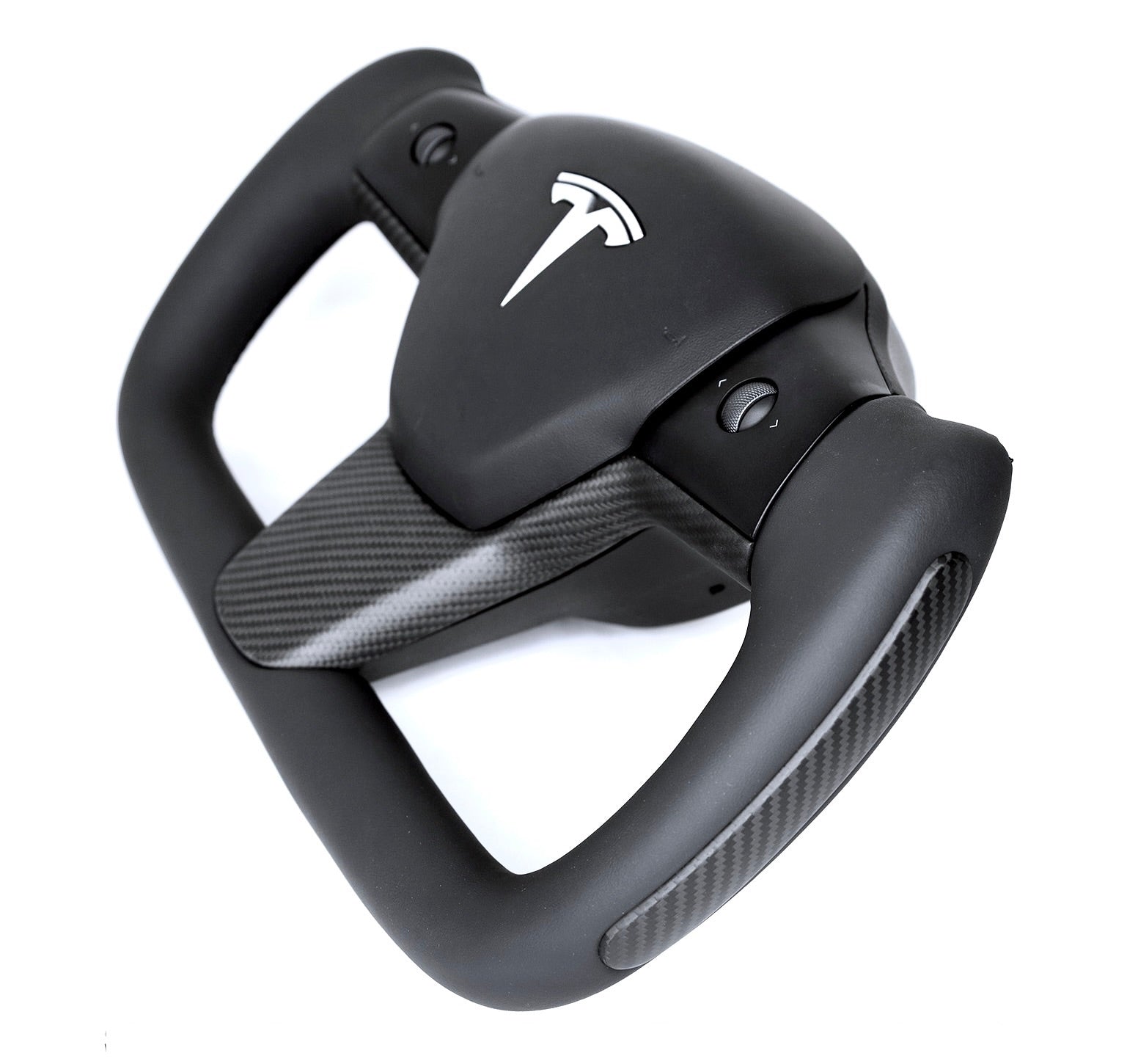 Model 3 &amp; Y Steering Wheel Bezel Upgrade - Real Molded Carbon Fiber