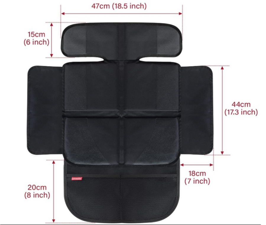 Model 3 & Y Front Seat Covers with Padded Leg Support (1 Piece) - Blac