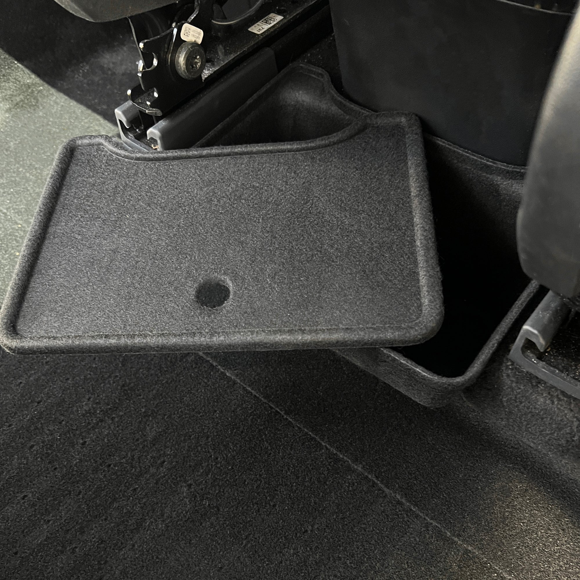 Model Y Back Seat Storage Box with Lid - Fully Flocked