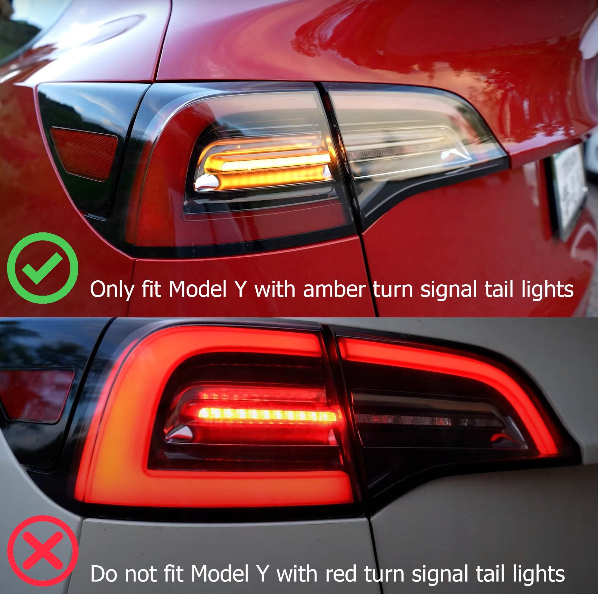 Model 3 &amp; Y AlphaRex LED Tail Light Upgrades (1 pair)