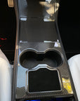 Model 3 & Y Center Console Overlays (Gen. 1) - Real Molded Carbon Fiber